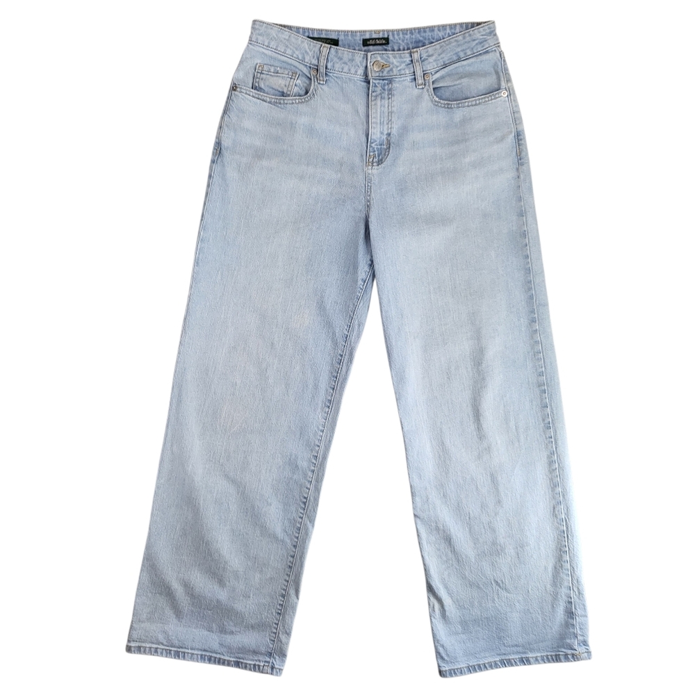 Wild Fable High-Rise Baggy Blue Jean Light Wash Wide Leg 8R - AS IS Read Descrip